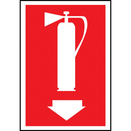 Cartel Extintor - Flecha Abajo
