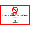 Señal Prohibido el Uso de Cigarrillos Electrónicos - Andalucía - Tamaño A4