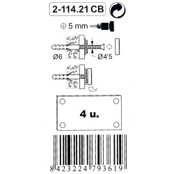 Embellecedor en latón - Pack 4ud.