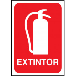 Cartel Extintor - Rojo