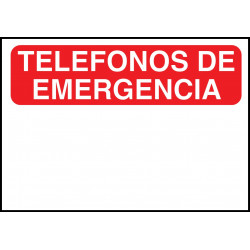 Cartel Teléfonos de Emergencias