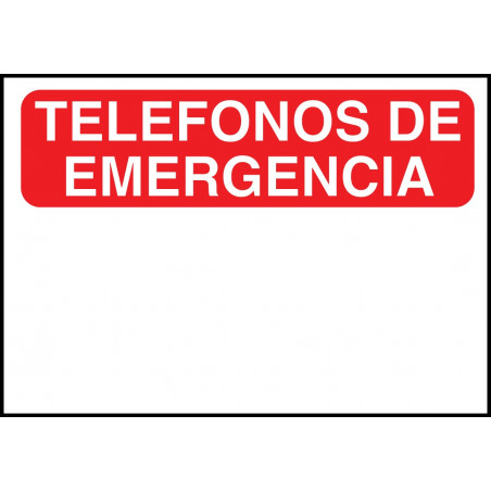 Cartel Teléfonos de Emergencias