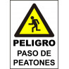 Cartel Peligro Paso de Peatones