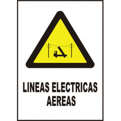 Cartel Líneas Eléctricas Aéreas