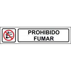 Cartel Horizontal Prohibido Fumar