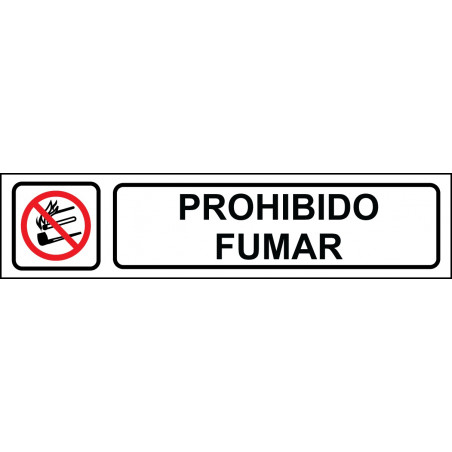 Cartel Horizontal Prohibido Fumar