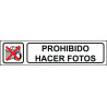 Cartel Horizontal Prohibido Hacer Fotos