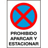Cartel Prohibido Aparcar y Estacionar