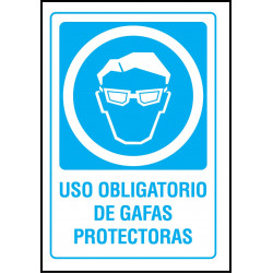 Cartel Uso Obligatorio de Gafas Protectoras