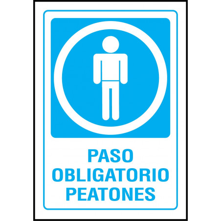 Cartel Paso Obligatorio Peatones