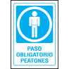 Cartel Paso Obligatorio Peatones