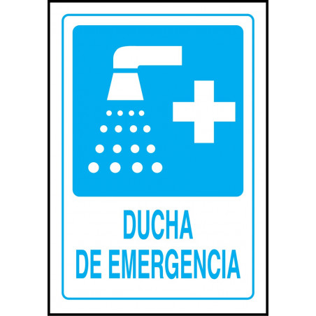 Cartel Ducha de Emergencia