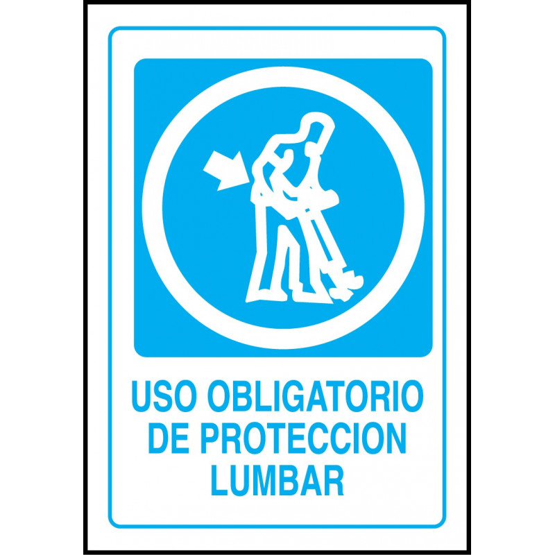 Cartel Uso Obligatorio de Protección Lumbar