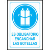 Cartel Es Obligatorio Enganchar Las Botellas
