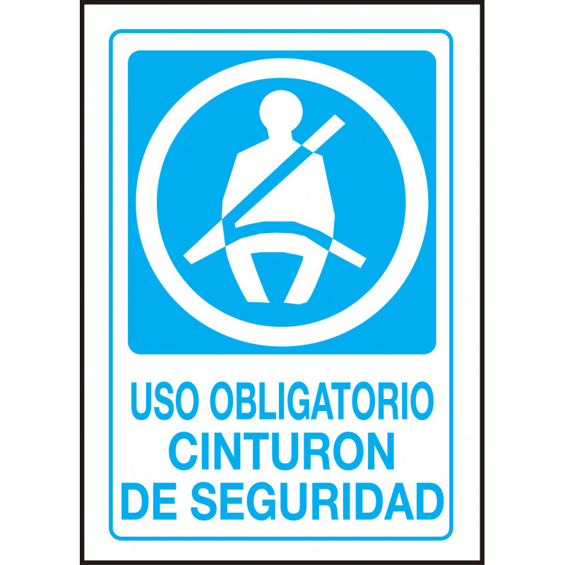 Cartel Uso Obligatorio Cinturón de Seguridad - Vehículo
