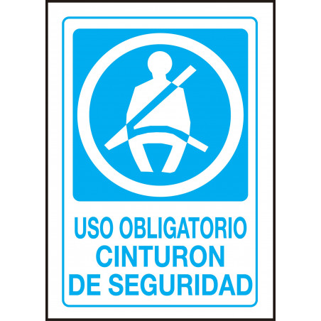 Cartel Uso Obligatorio Cinturón de Seguridad - Vehículo