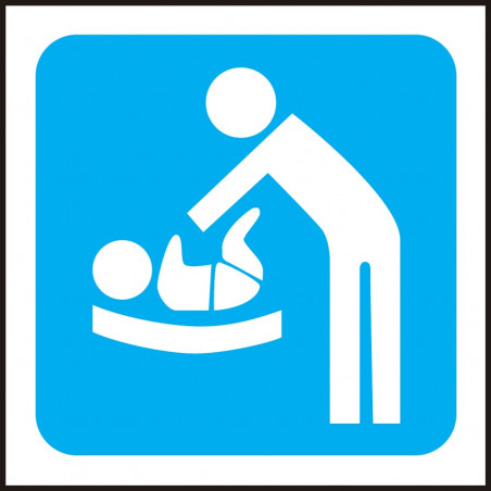 Cartel Aseos Cambiador de Bebés
