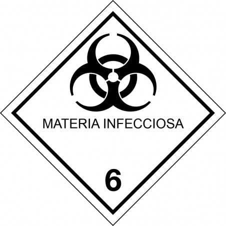 Peligro de Clase 6.2 - Señal Materias Infecciosas