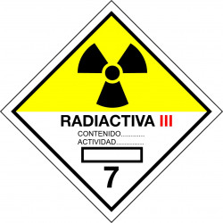 Peligro de Clase 7C - Señal Materias radiactivas