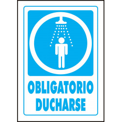 Cartel Obligatorio Ducharse