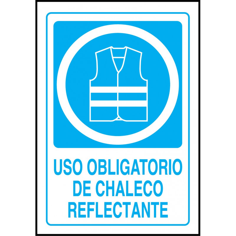Cartel Uso Obligatorio De Chaleco Reflectante Tama o 25x35cm B4 Cartel Uso Obligatorio De Chaleco Reflectante Tama o 25x35cm B4