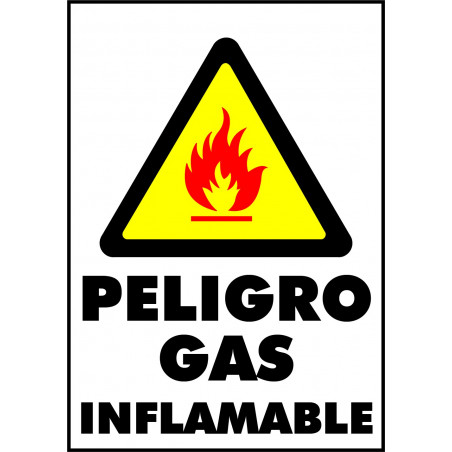 Cartel Peligro Gas Inflamable