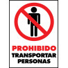 Cartel Prohibido Transportar Personas